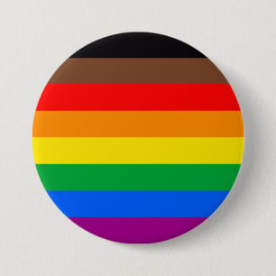 Bóton Redondo 7.62cm Sinalizador do Orgulho LGBTQ (8 faixas)