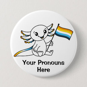 Bóton Redondo 7.62cm Sinalizador do Orgulho LGBTQ+ do Orgulho de AroAce