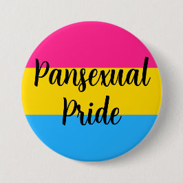 Bóton Redondo 7.62cm Sinalizador do Orgulho Pansexual com Mensagem