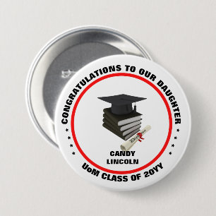Bóton Redondo 7.62cm Skaymarts   Orgulho da Graduação da Nossa Filha