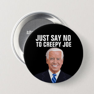 BÓTON REDONDO 7.62CM SÓ DIGA NÃO PARA OS BOTÕES DO JOE BIDEN BIDEN