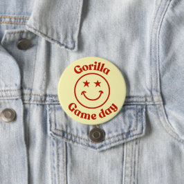 Bóton Redondo 7.62cm Sorria Dia do Jogo Gorilla
