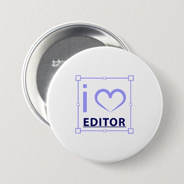 Bóton Redondo 7.62cm Sou Editor (Frente & Verso)