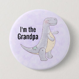 Bóton Redondo 7.62cm Sou o Dinossauro Pré-Histórico do Vovô Cute