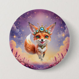 Bóton Redondo 7.62cm Starlit Fox of the Moonlit Meadows. 