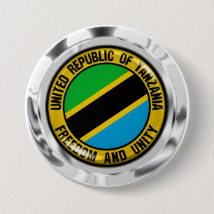 Bóton Redondo 7.62cm Tanzânia Round Emblem