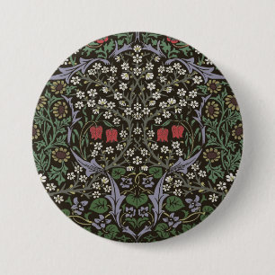 Bóton Redondo 7.62cm Tapeçaria Floral William Morris Blackthorn