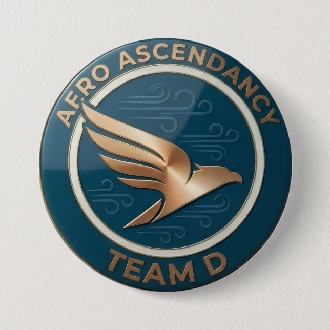 Bóton Redondo 7.62cm Team D – AF.RO Ascendancy Emblem | Elite Rising (Frente)