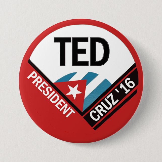 Bóton Redondo 7.62cm Ted Cruz 2016 (Frente)