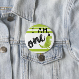 Bóton Redondo 7.62cm Tema Dinossauro do Botão de Primeiro Aniversário d