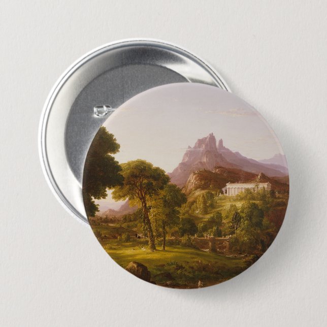 Bóton Redondo 7.62cm Thomas Cole  Sonho de Arcádia (Frente & Verso)