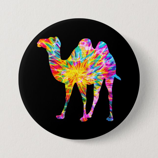 BÓTON REDONDO 7.62CM TIE DYE CAMEL (Frente)