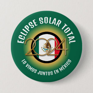 Bóton Redondo 7.62cm TOTAL ECLIPSE SOLAR Verde 2024 México