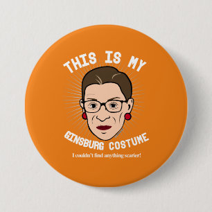 Bóton Redondo 7.62cm Traje de Ruth Bader Ginsburg o Dia das Bruxas - eu