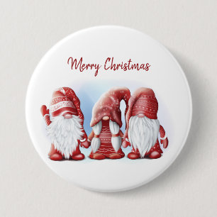 Bóton Redondo 7.62cm Três gnomos engraçados de Natal Coffee Mug Stone