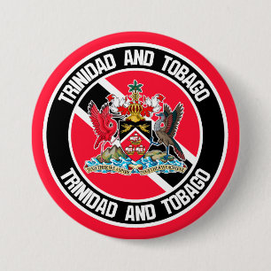 Bóton Redondo 7.62cm Trinidad e Tobago Round Emblem