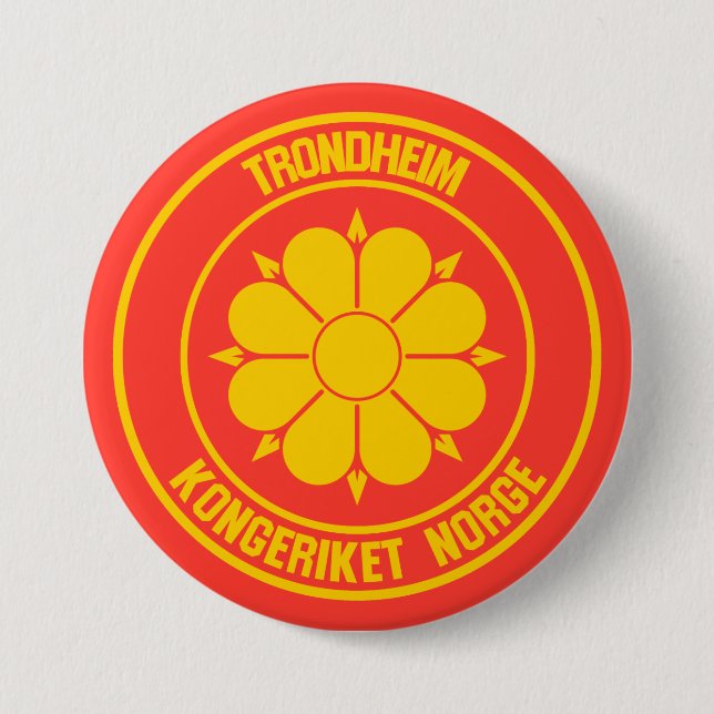 Bóton Redondo 7.62cm Trondheim Round Emblem (Frente)