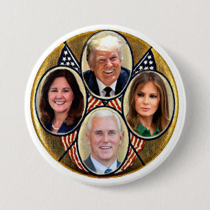 Bóton Redondo 7.62cm Trump/Pence 2020