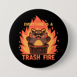 Bóton Redondo 7.62cm Tudo é um Lixo