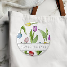 Tulipa Floral Colorida Moderna Personalizada