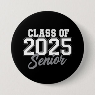 Bóton Redondo 7.62cm Turma De 2025 Sênior De Volta À Escola 2025 Vintag