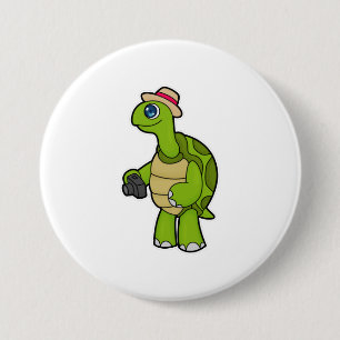 Bóton Redondo 7.62cm Turtle como fotógrafo com câmera