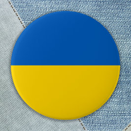 Bóton Redondo 7.62cm Ucrânia Sinalizador Suporte a Amarelo Azul Dourado