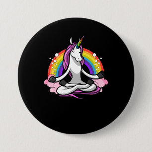 Bóton Redondo 7.62cm Unicorn Buddha Yoga