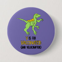 V é para Vacinado e Velociraptor