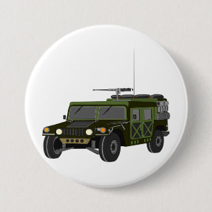 Bóton Redondo 7.62cm Veículo Tático Todo-Terreno Humvee Militar