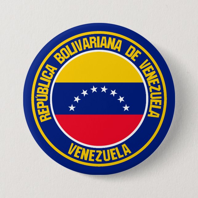 Bóton Redondo 7.62cm Venezuela Round Emblem (Frente)