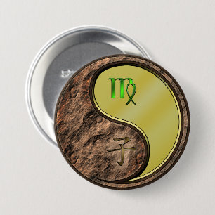 Bóton Redondo 7.62cm Virgem e Rato de Metal