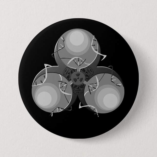Bóton Redondo 7.62cm Vírus da morte (Frente)