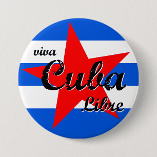 Bóton Redondo 7.62cm Viva Cuba Libre