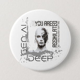 Bóton Redondo 7.62cm Você está assimilado, sabe?