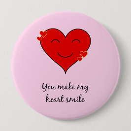 Bóton Redondo 7.62cm Você faz meu coração sorrir