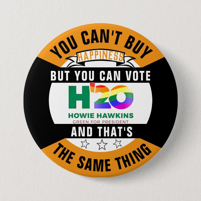 Bóton Redondo 7.62cm Você não pode comprar felicidade (Frente)