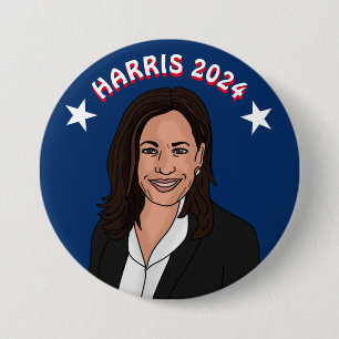 Bóton Redondo 7.62cm Votação para Kamala Harris 2024