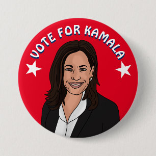 Bóton Redondo 7.62cm Votação para Kamala Harris 2024