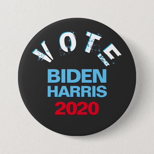 Bóton Redondo 7.62cm VOTE BIDEN HARRIS 2020 Mod Campaign (Frente)