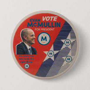Bóton Redondo 7.62cm Voto Evan McMullin 2016