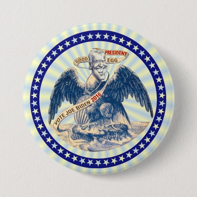 Bóton Redondo 7.62cm Voto para Joe Biden 2016 (Frente)