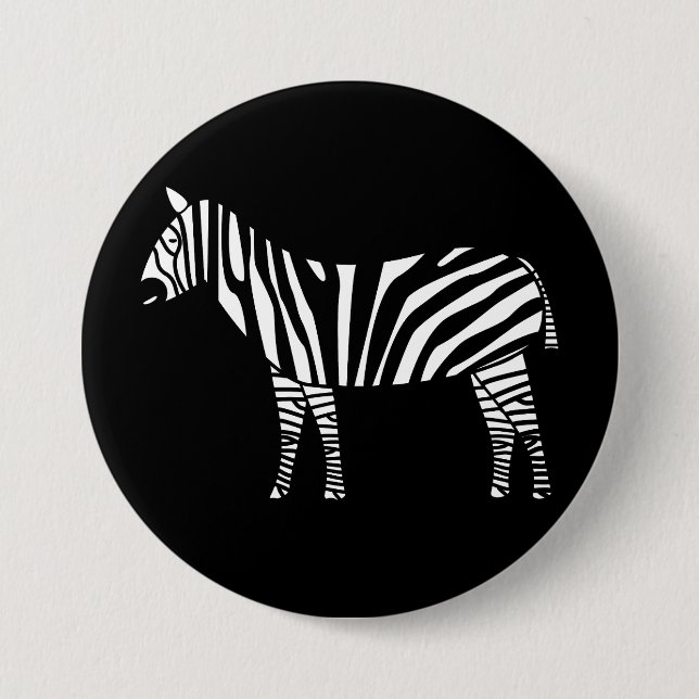 Bóton Redondo 7.62cm Zebra (Frente)