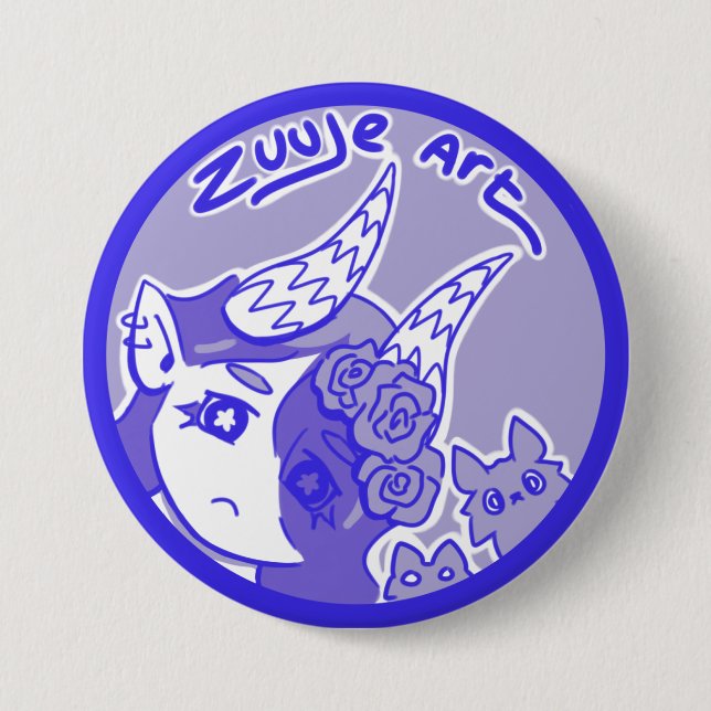 Bóton Redondo 7.62cm Zuuje Art Logo (Frente)