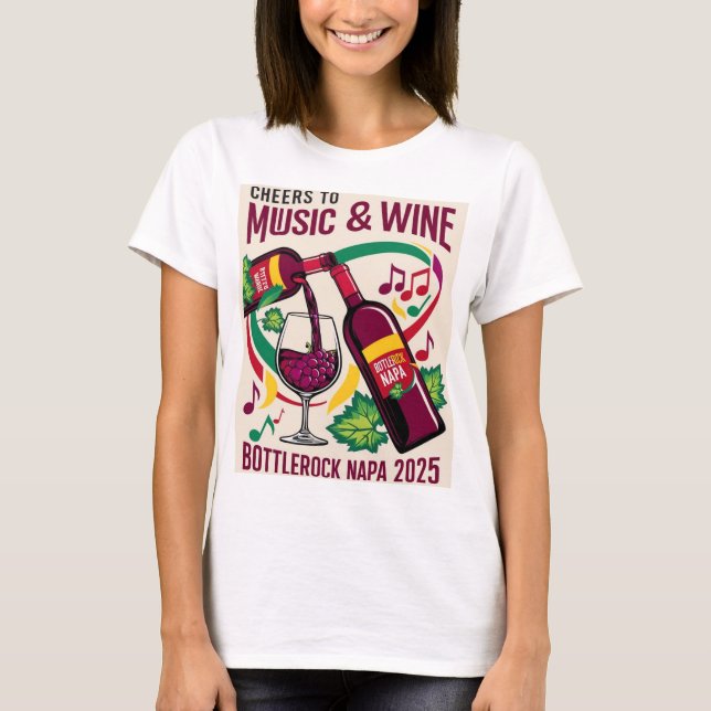 Bottle Rock Napa Valley Tour T-Shirt - Soft & Ligh (Frente)