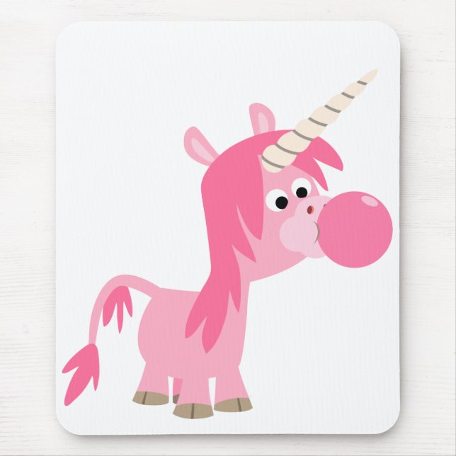 Bótulo de Cartoon Gum Unicorn Mousepad (Frente)