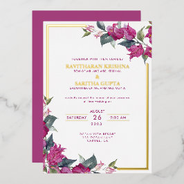 Bougainvillea Burgundy Foil De Casamento Floral Ro
