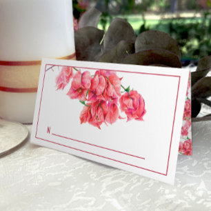 Bougainvillea vermelho rosa cartão de visita