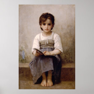 Bouguereau - O Poster de Lição do Duro