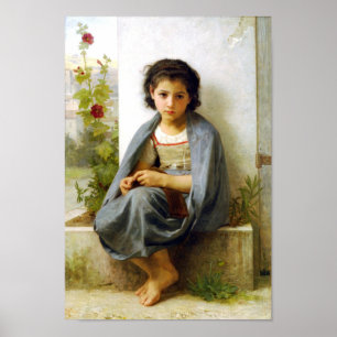 Bouguereau o poster pequeno do Knitter